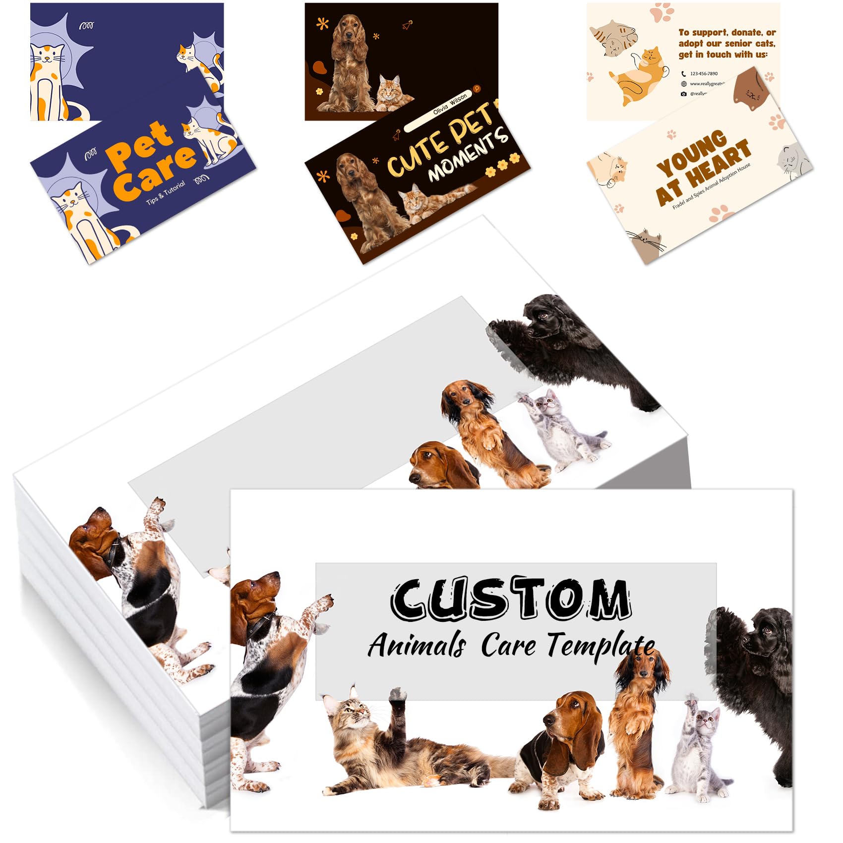 Custom Business Cards Customizable Personalized Business Cards Personalizadas Customized Logo Print Your Own Customize Personal (Pet)