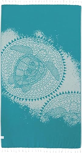 Sand Cloud Marine Life Toalla turca, sin arena, 100% hilo de algodón orgánico, secado rápido, para playa, picnic, manta o toalla de baño, como se
