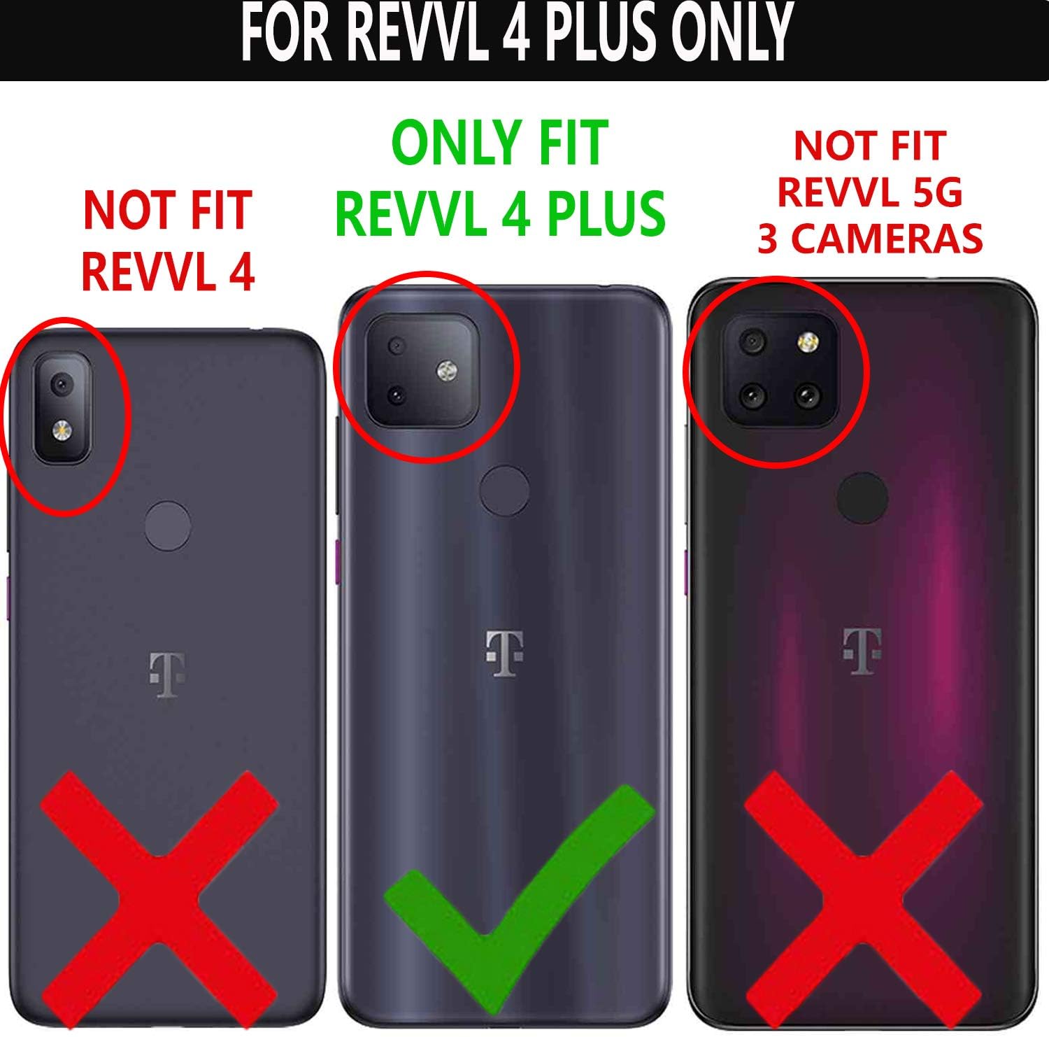 Compatible for Circlemalls Revvl 4 Plus Phone Case, [Not Fit Revvl 4] with [Tempered Glass Screen Protector Included], Armor Heavy Duty Kickstand Cover with Belt Clip Holster - Blue