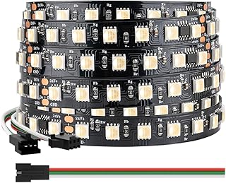 BTF-LIGHTING 5050SMD WS2814 IC RGBW 4in1 LED Strip Addressable RGB + Warm White 5M 84LEDs/m DC24V PCB Black IP30 Not Water…