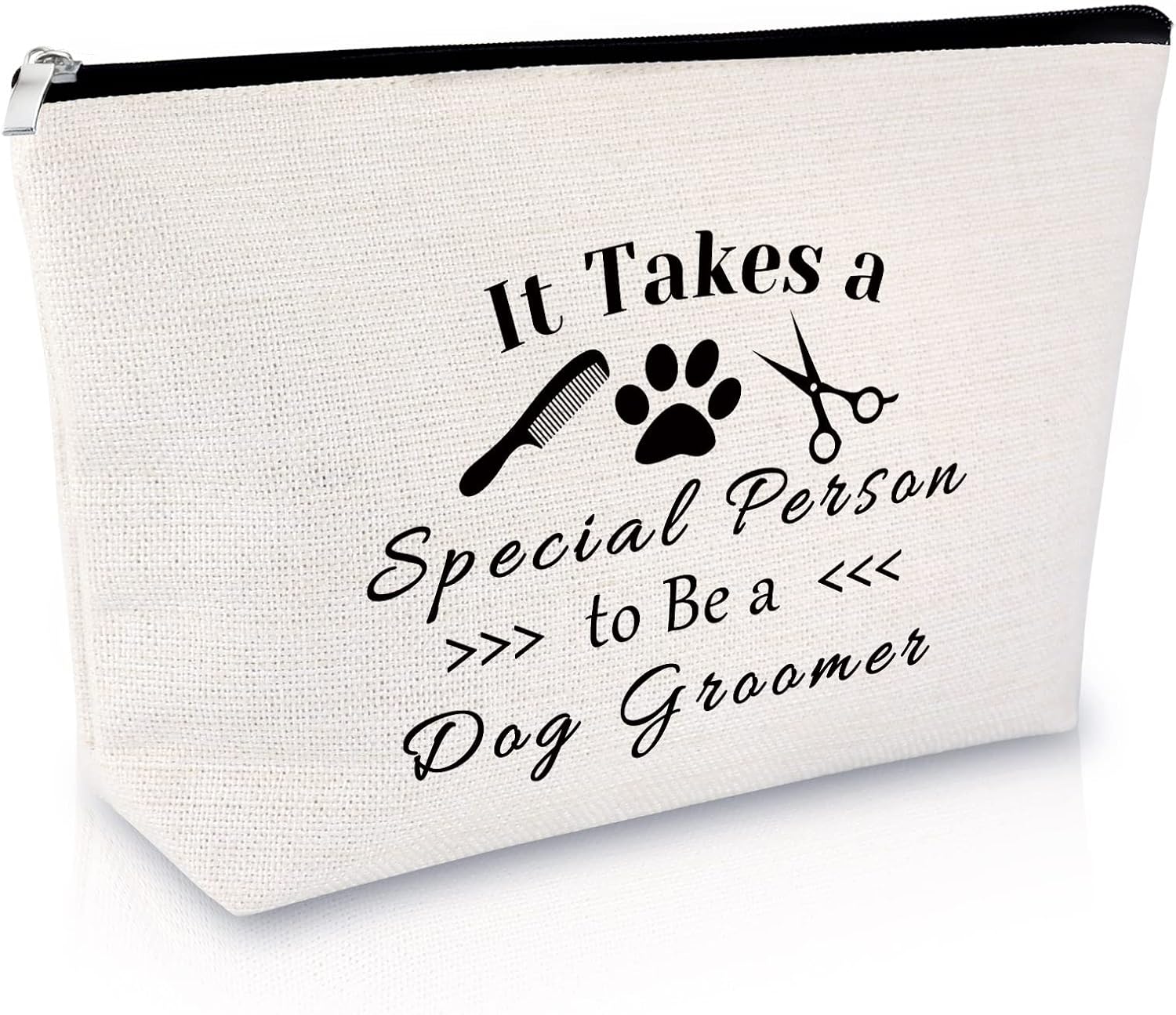 Sfodiary Dog Groomer Gift for Women Makeup Bag Pet Grooming Dog Salon Presents Cosmetic Bag Thank You Gift Ideas Funny Birthday Thanksgiving Presents for Groomer Travel Cosmetic Pouch