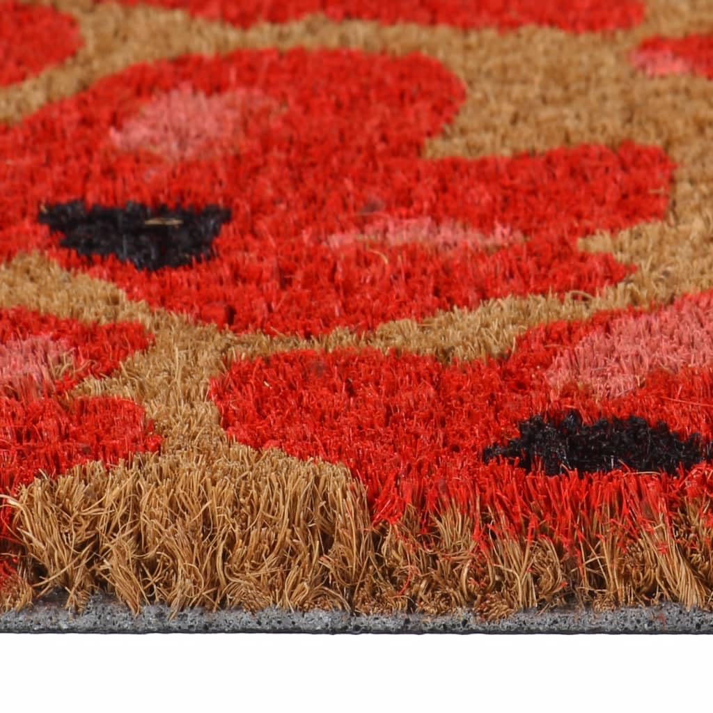 Paillasson naturel en fibre de coco - 40 x 60 cm - Tapis anti-saleté touffeté avec dessous en PVC antidérapant - Résistant aux intempéries et absorbant - Pour l'intérieur et l'extérieur