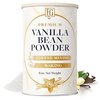 Flavors Gourmet Premium Vanilla Bean Powder - 8 oz - Baking Ingredient, Smoothie Enhancer & Coffee Flavoring - Alcohol-Free Vanilla Flavoring - Pure & Gluten-Free