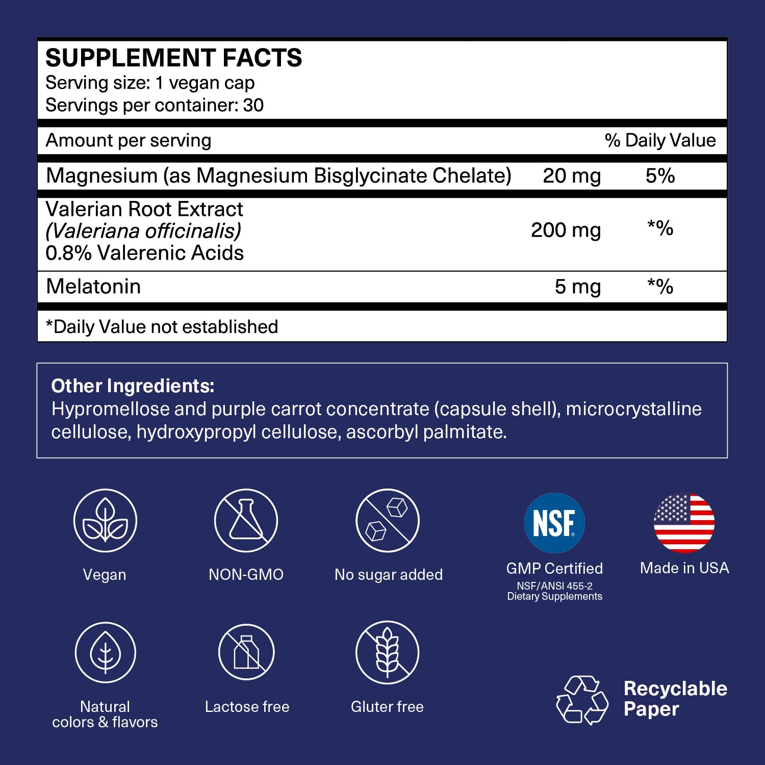 Sleep Aid & Jet Lag Support for Travel | Valerian Root Extract, Melatonin 5 mg & Magnesium | Natural Sleep Supplement for Adults | Travel Essentials | Sleep Well | 30 Vegan Caps — Amazon image 2