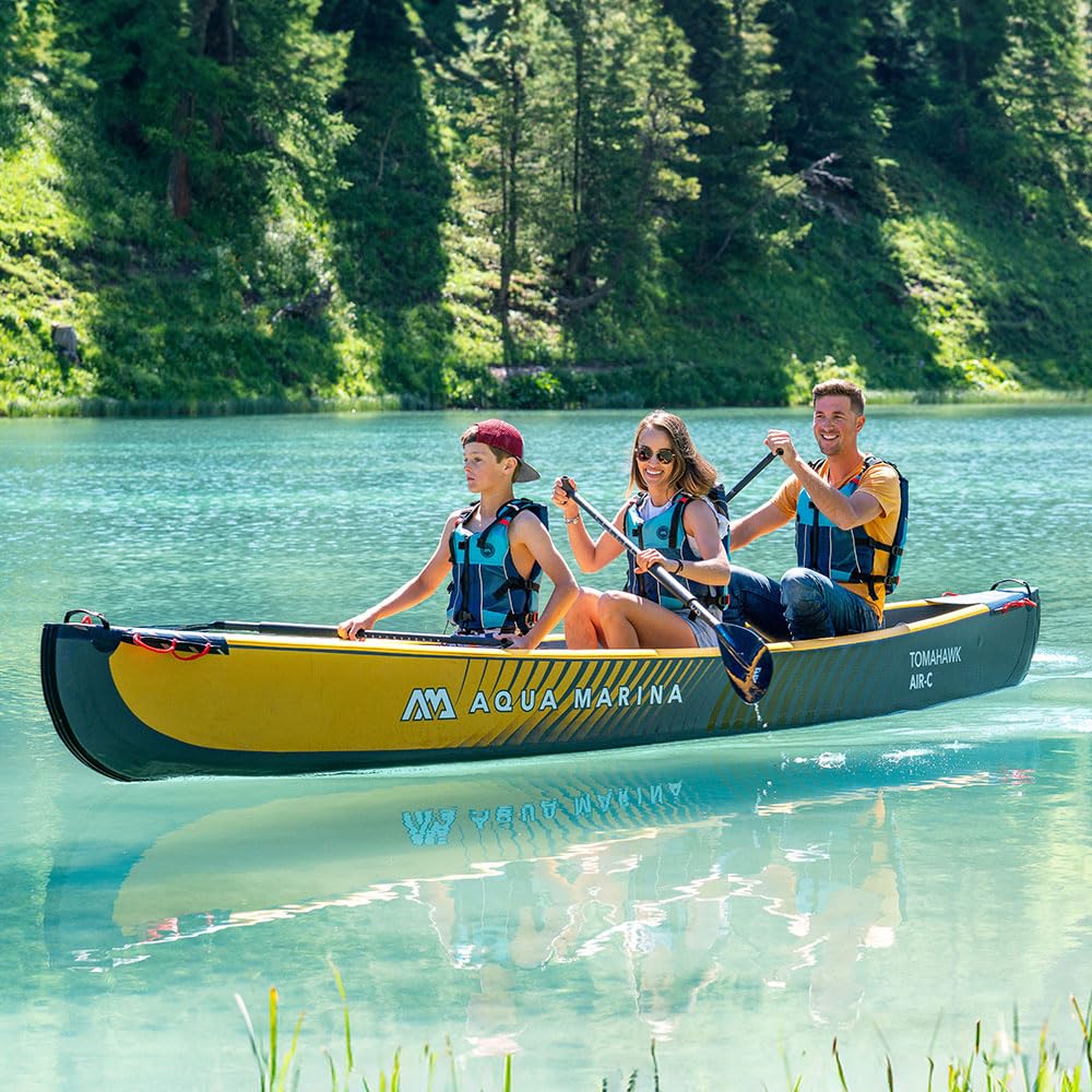 Aqua Marina Tomahawk - Canoa Gonfiabile da 4,6 m, 8 posti, per 2-3 Persone
