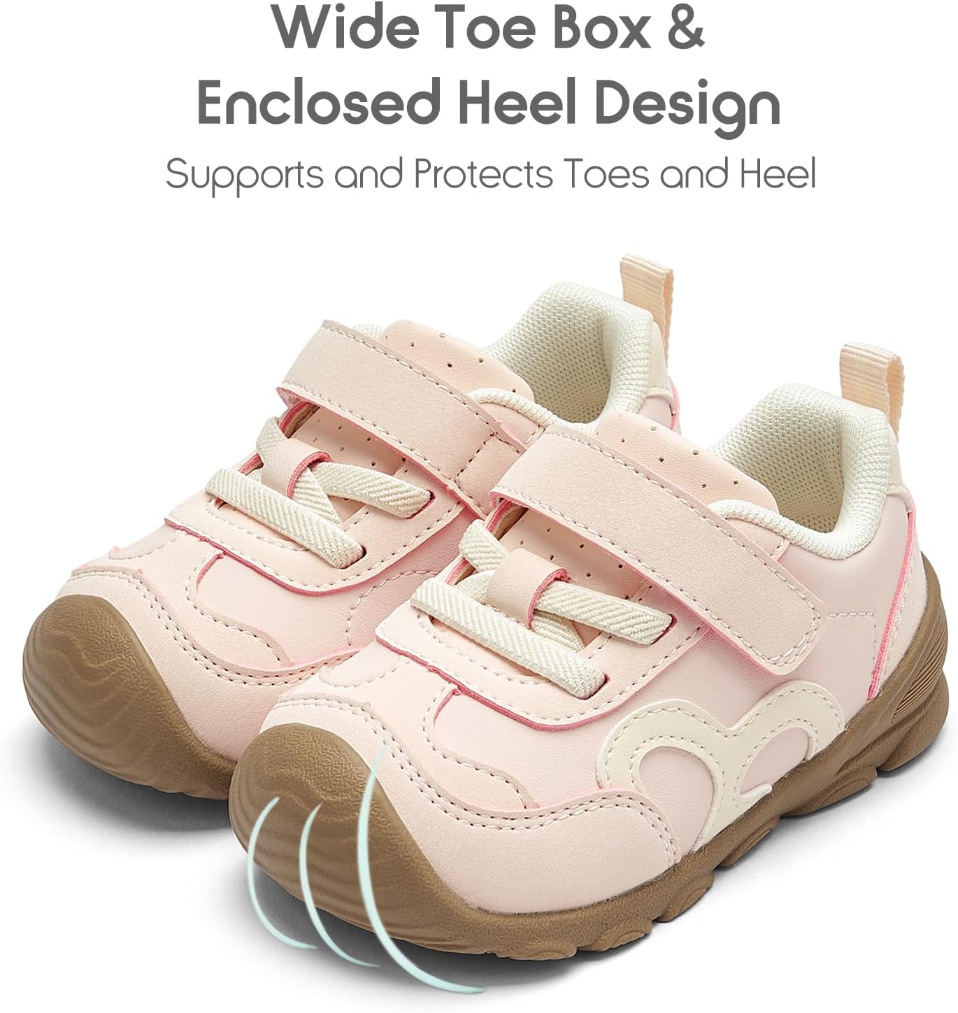 Balabala Toddler Girl Sneakers Walking Shoes Toddler Boy Sneakers Baby Sneakers Running Shoes Wide Slip on Sneakers