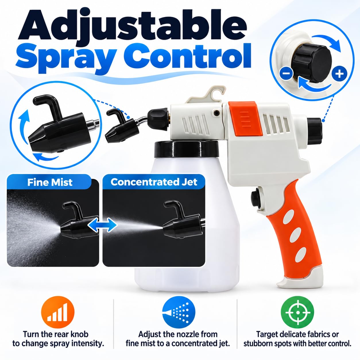 Pistola Limpiadora de Aceite de Cocina, Tanque de 750 ml