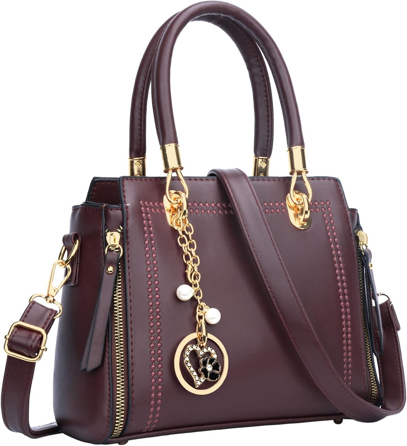 KKXIU Stylish Women Satchel Purses and Handbags Vegan Leather Top Handle Shoulder Crossbody Bag KKXIU Stylish Women Satchel Purses and Handbags Vegan Leather Top Handle Shoulder Crossbody Bag