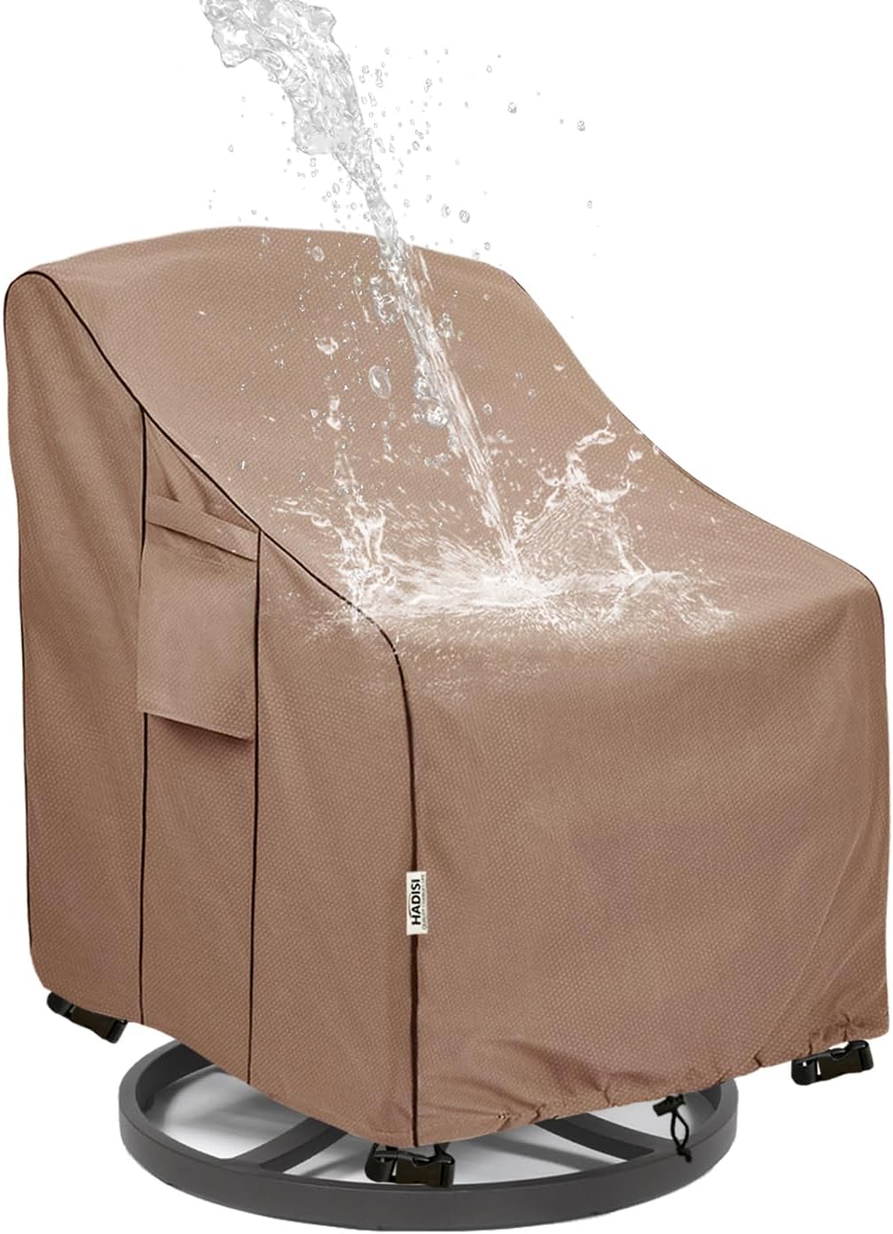 Patio Chair Covers for Outdoor Furniture Waterproof, Heavy Duty Waterproof Outdoor Swivel Chair Cover (30"W x34"D x36"H - Brown)