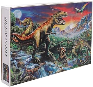 مجموعة بازل شكل غابة ديناصورات 1000 قطعة - متعدد الالوان