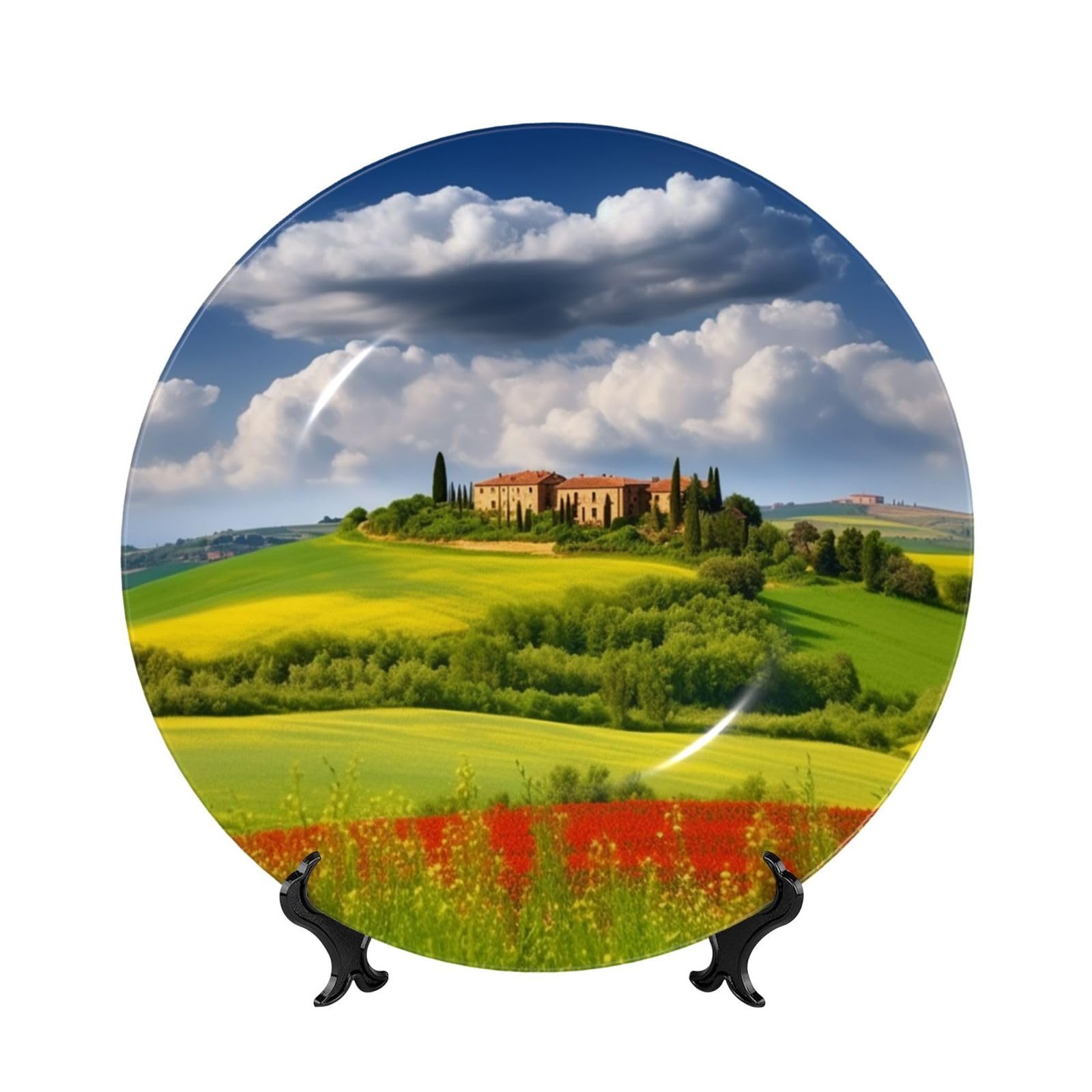Assiette décorative en porcelaine anglaise faite main Tuscany Spring