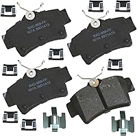 Vista 205 de Pastillas de freno traseras cerámicas Bendix Premium SBC1337 para Cadillac CTS 2014-2008, SRX 2016-2010, Chevrolet Camaro 2015-2010, Saab 9-4X 2011