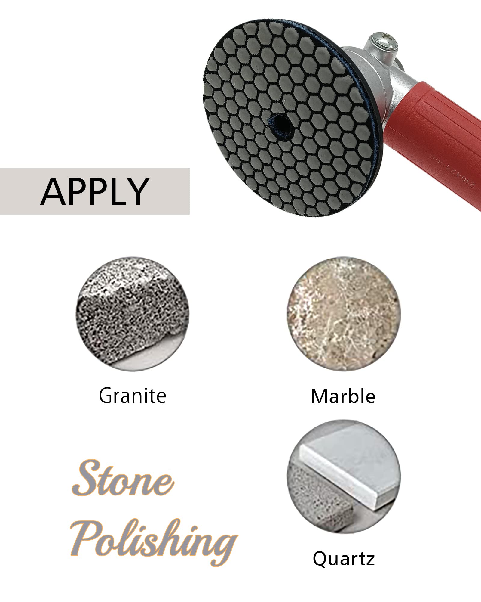 Stadea SWP108K Wet Stone Grinder & Polisher Kit - 5" Variable Speed With Diamond Pads
