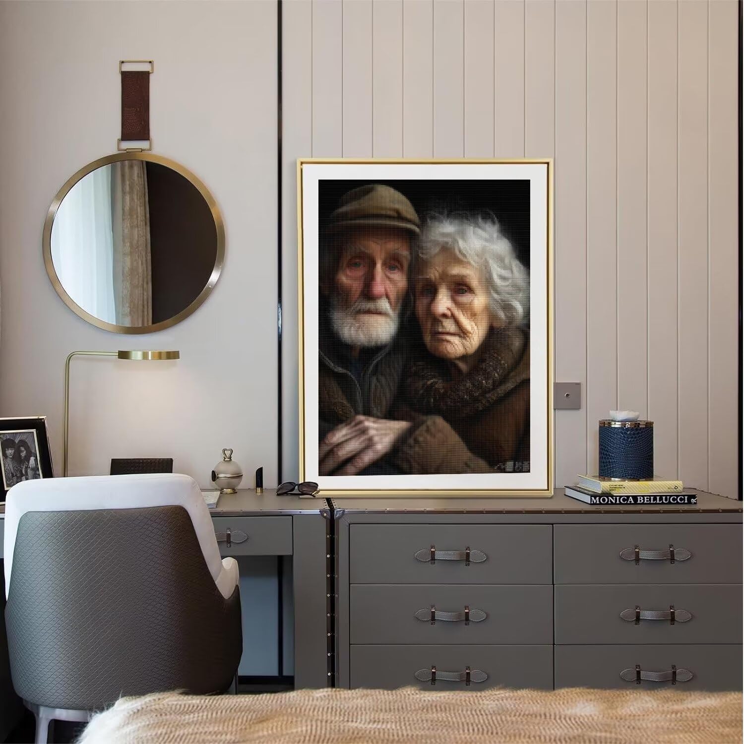 Diamond Painting Personalizzato, Kit Completo Pittura Diamante Foto Personalizzata, 5D Diamond Painting Con Foto Idea Regalo per la Decor di Arte Domestica, Diamante Quadrato/Rotondo 70x125cm R-89