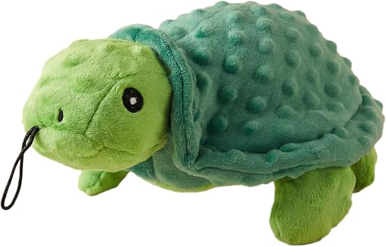 petlou Sqeaky Plush Durable Dog Toys with Multi-Colour,Dotty Friends for Dog 12 Inch Dotty Friends Turtle