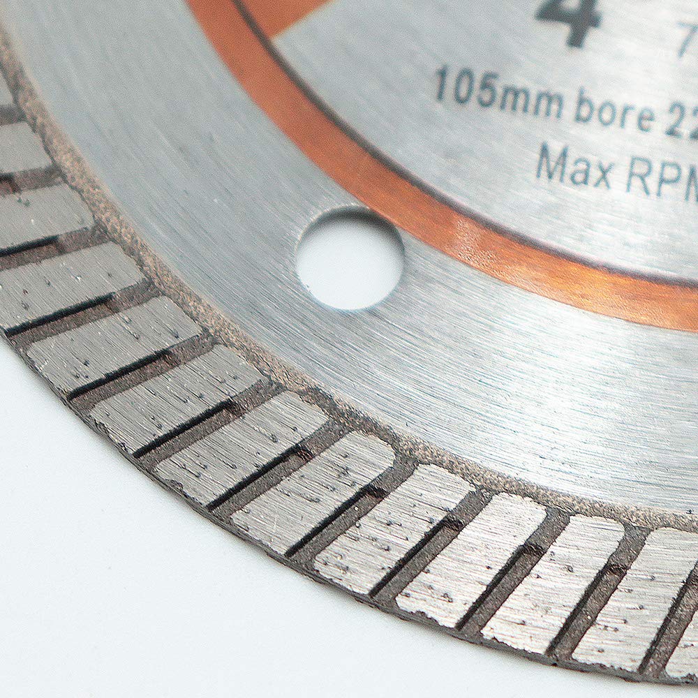 BGTEC Disque Diamant Turbo Super Mince - 230mm Lame de Scie Circulaire Diamètre de l'alésage 22,23 mm Pour découper la céramique/carrelage, le granite et les matériaux durs