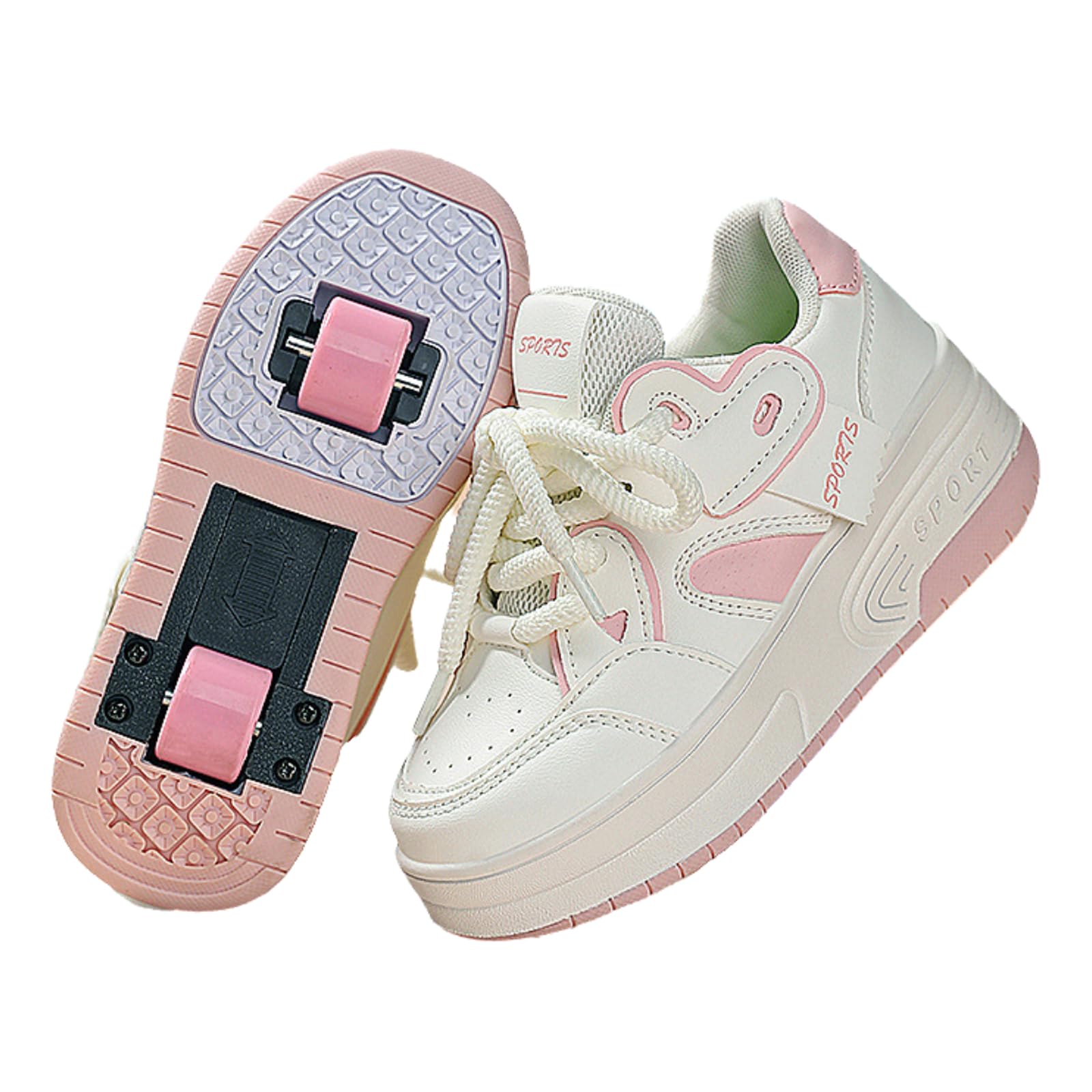 Zapatillas Deportivas con Ruedas para niños,Zapatos con Dos Ruedas,Zapatos con Ruedas para niños,Ruedas Multifuncionales,Retráctil,2 en 1,para Regalo decumpleaños Niños y niñas