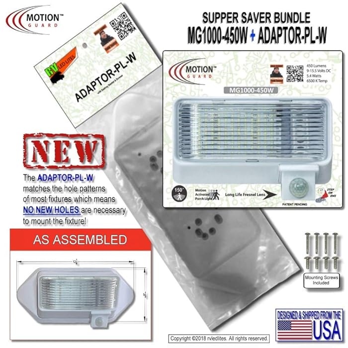 Buy MOTIONGUARD, MG1000450WA, RV Motion Sensor Light, 12 Volt
