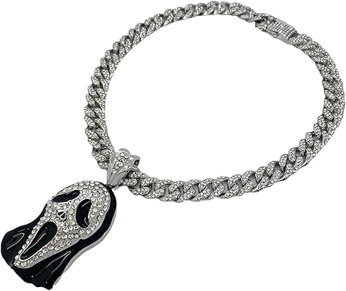 Miniatura 4 de COLGANTE DE CADENA CUBANA, CUBANO, CUBANO PARA HOMBRES MÁSCARA DE RAPPER HIP HOP HOP