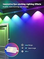 Vista 8 de Brizled Luces esenciales permanentes para exteriores, 100 pies, 60 LED RGB, luces inteligentes de Navidad, funcionan con Alexa y Google Home
