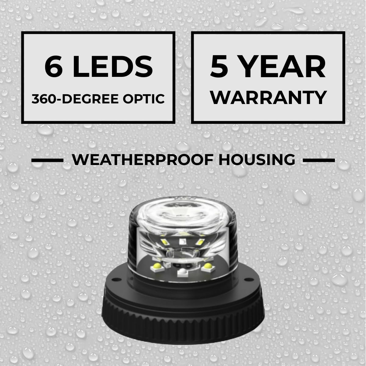 SpeedTech Lights Flare 360 18W 6-LED Caution Light AmberGreen product thumbnail 4