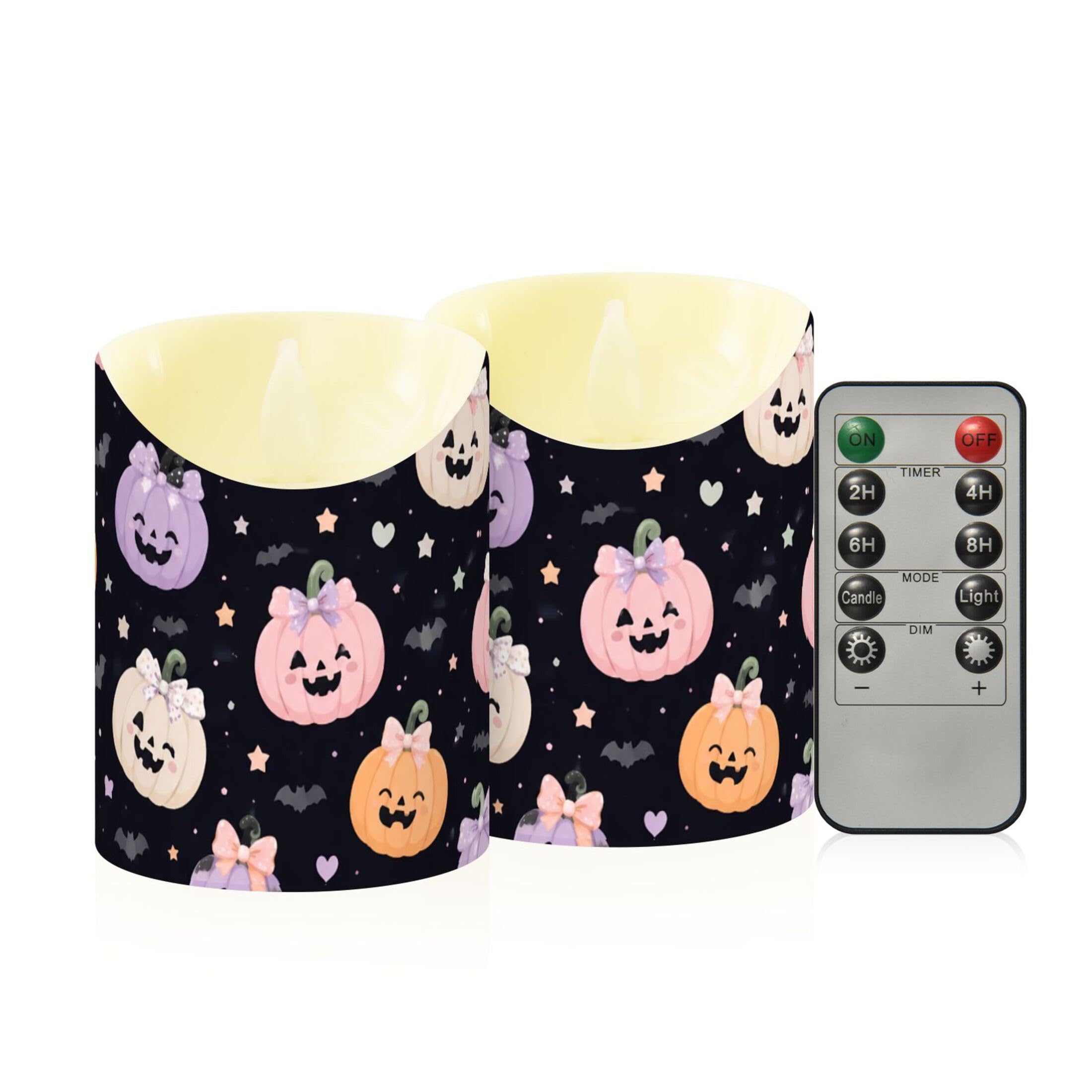 Kutsu Flameless Candles Set of 2, Battery Operated LED Flickering Candles