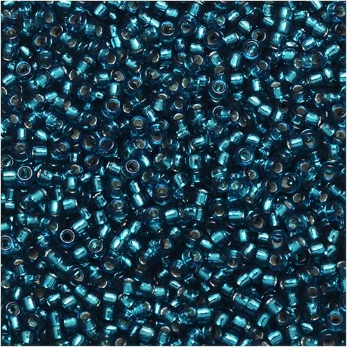 Miyuki Zircon bleu doublé argent couleur -1425 perles de rocaille 15/0, 8,2 g en