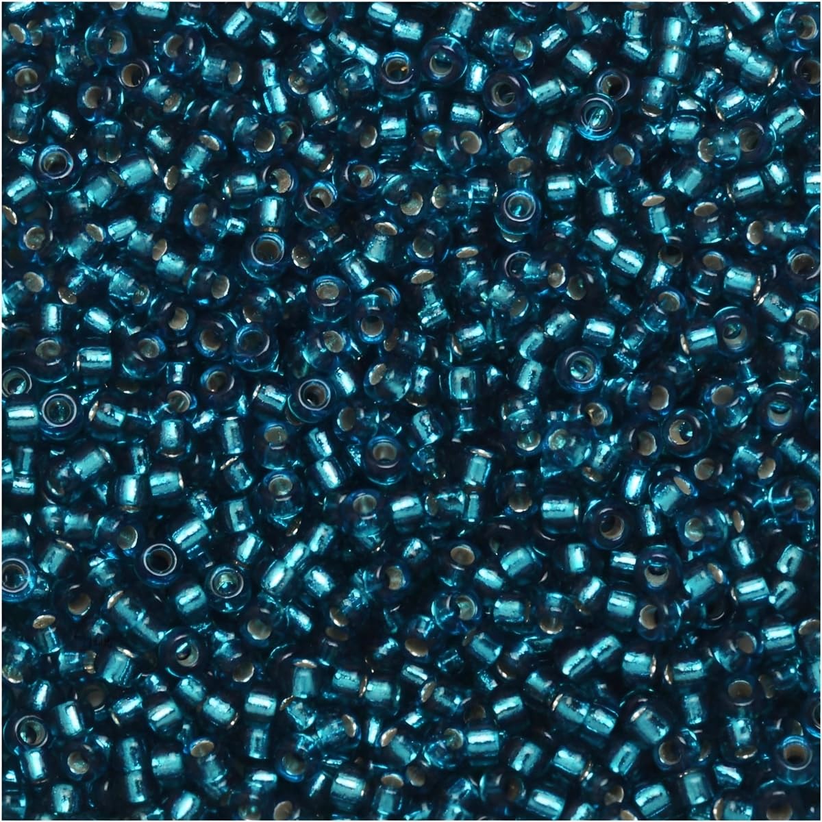Miyuki Zircon bleu doublé argent couleur -1425 perles de rocaille 15/0, 8,2 g environ.