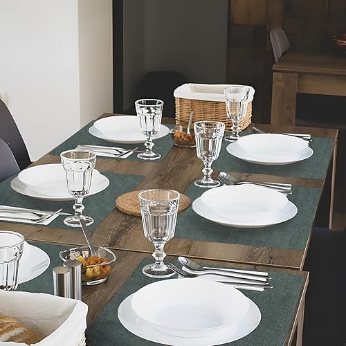 Miniatura 2 de Yangkluib - Manteles individuales lavables, de piel sintética de doble cara, manteles individuales fáciles de limpiar, mantel individual impermeable