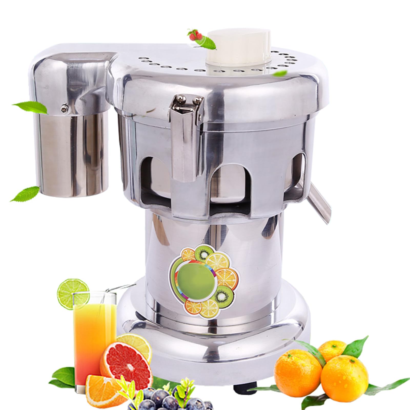 MYUYEE Centrifugal Juicer Machines, 80mm Feeding Chute, 550W Stainless Steel Juice Extractor for Cold Press Juice, Nut Milk, Fresh Vegetables (A)