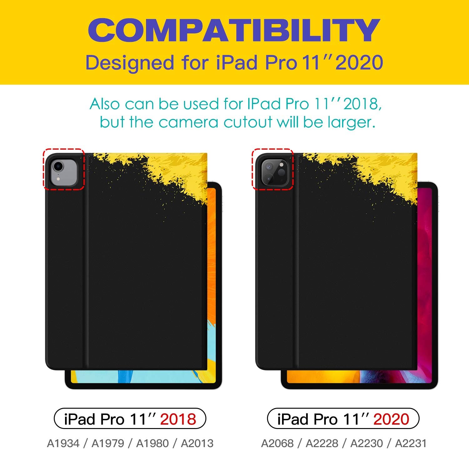 Ayotu Soft TPU Back Cover for iPad Pro 11 Case 2nd Generation 2020 & 2018 with Pencil Holder-Supports Apple Pencil 2 Wireless Charging,Book Cover Design,Multi-Angle Stand,Auto Sleep/Wake,The Dream