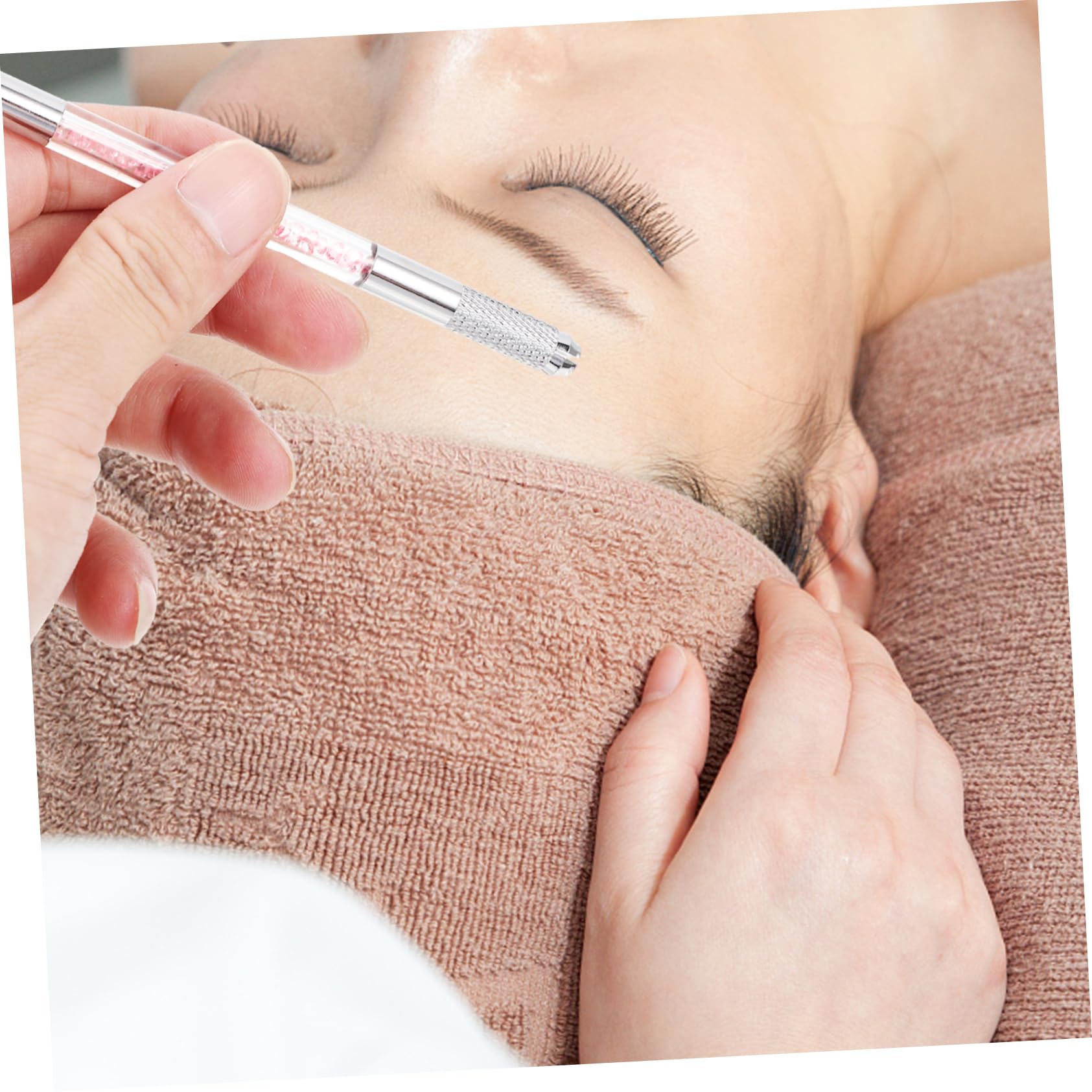 10 Stück Microblading Augenbrauenstifte mit Doppeltem Kopfdesign aus Abs Wasserfest und Langlebig für Natürliches Augenbrauen Tattoo und Make Up