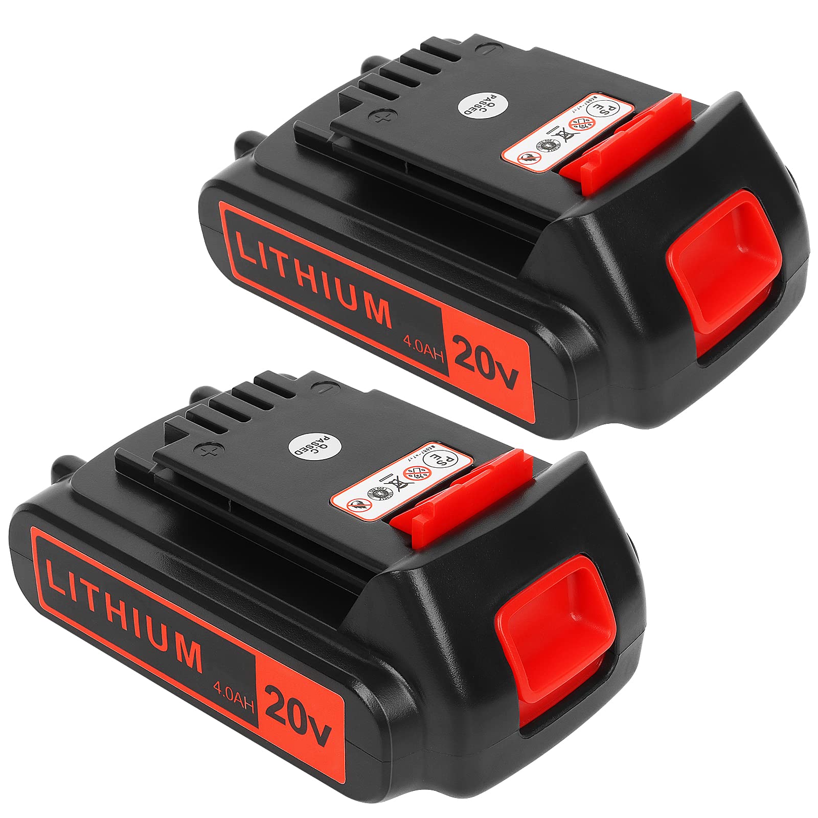 KINGTIANLE 2 Pack 4000mAh 20V Lithium Ion Battery Replace Battery for Black and Decker 20 Volt Max Battery LBXR20 LB20 LBX20 LBX4020Cordless Power Tools Series
