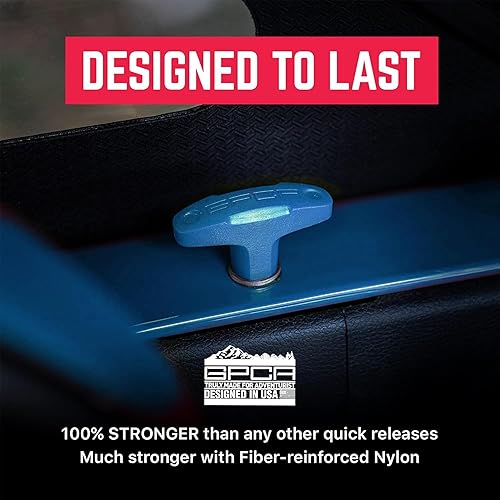 Miniatura 139 de GPCA juego de 6 tornillos estriados de cabeza resistente, de fácil liberación, con tuercas, arandelas y anillos para sujeción para Jeep Wrangler YJ