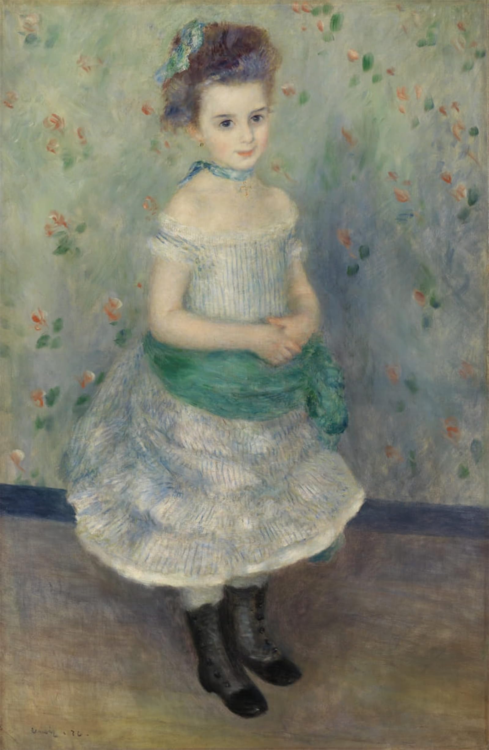 SERENDIPITP Abstract Painting Mural Print Picture Wall Decor Painting Portrait of Jeanne Durand Ruel by Pierre Auguste Renoir Vintage Wall Artwork for Home Decor 60x90cm