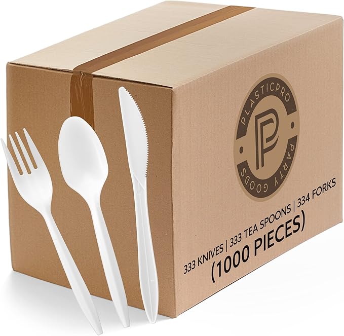 Plasticpro Cutlery Plastic Combo Sets Medium Weight