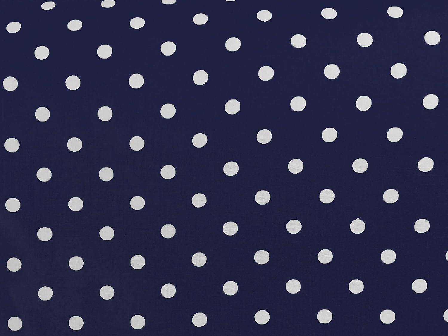 Zen Creative Designs Poly Cotton Small Polka Dots Print Fabric 58 Inch Wide/Craft & Sewing Material (5 Yards, Navy on White)
