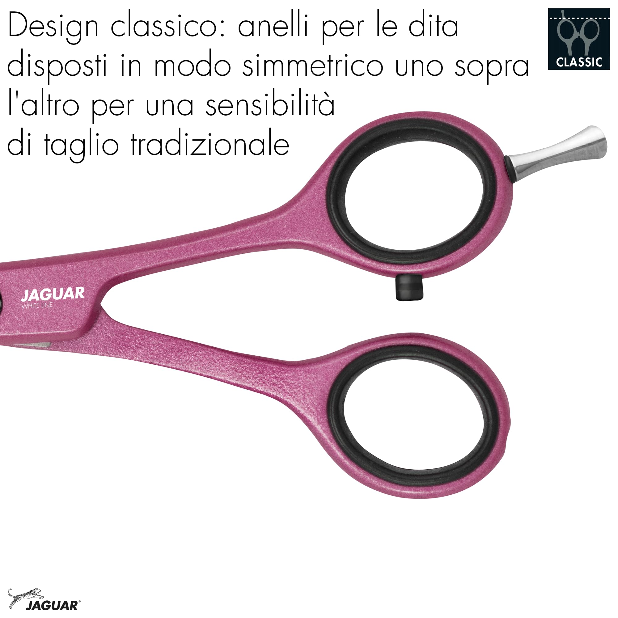 JAGUAR Forbici da modellatura PASTELL PLUS Berry Classic 40 5,5" | Forbici da texturizzazione con 40 denti sfolti a taglio prismatico | Rivestimento metallico antiallergico | Prodotto in Germania