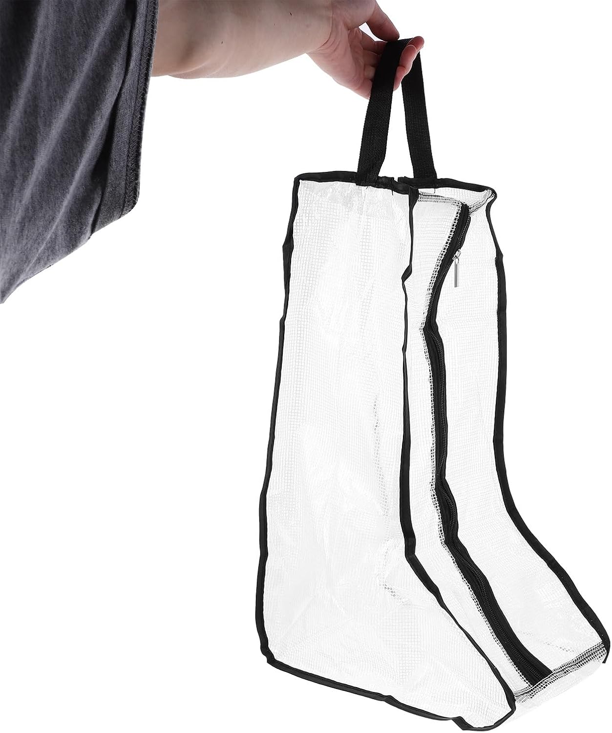 BESPORTBLE Boots Storage Bag Zippered Dustproof Shoe Organizer Large Black Reusable Protector Pouch for Travel and Home Storage 28x20x48cm