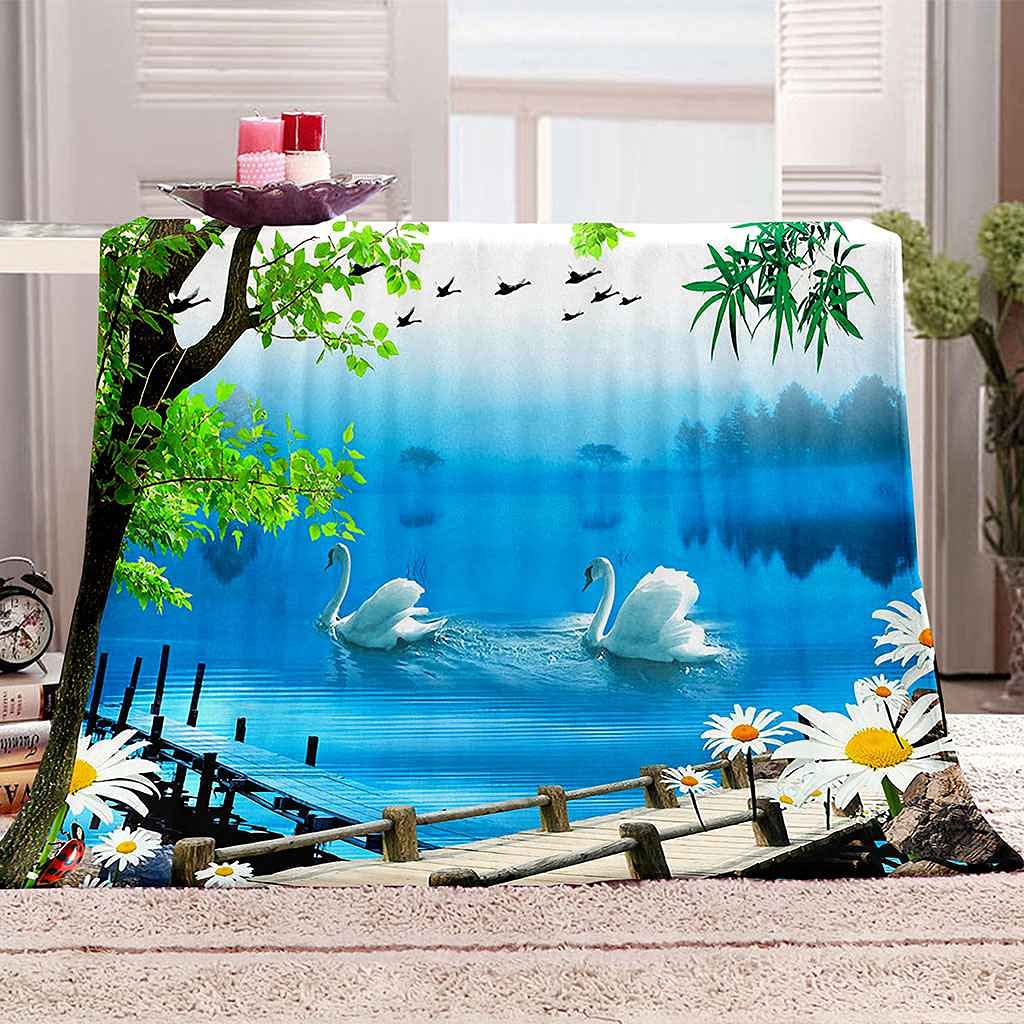 Couverture polaire chaude toutes saisons plaid flanelle 150x200
