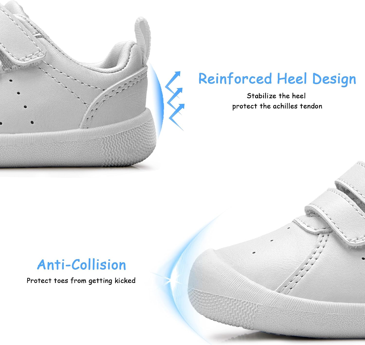 Walking Shoes for Babies Boys Girls 6-24 Months Wide Toe Box Barefoot Zero Drop Infant Shoes Lightweight Nonslip First Walkers Soft PU Leather Toddler Sneakers