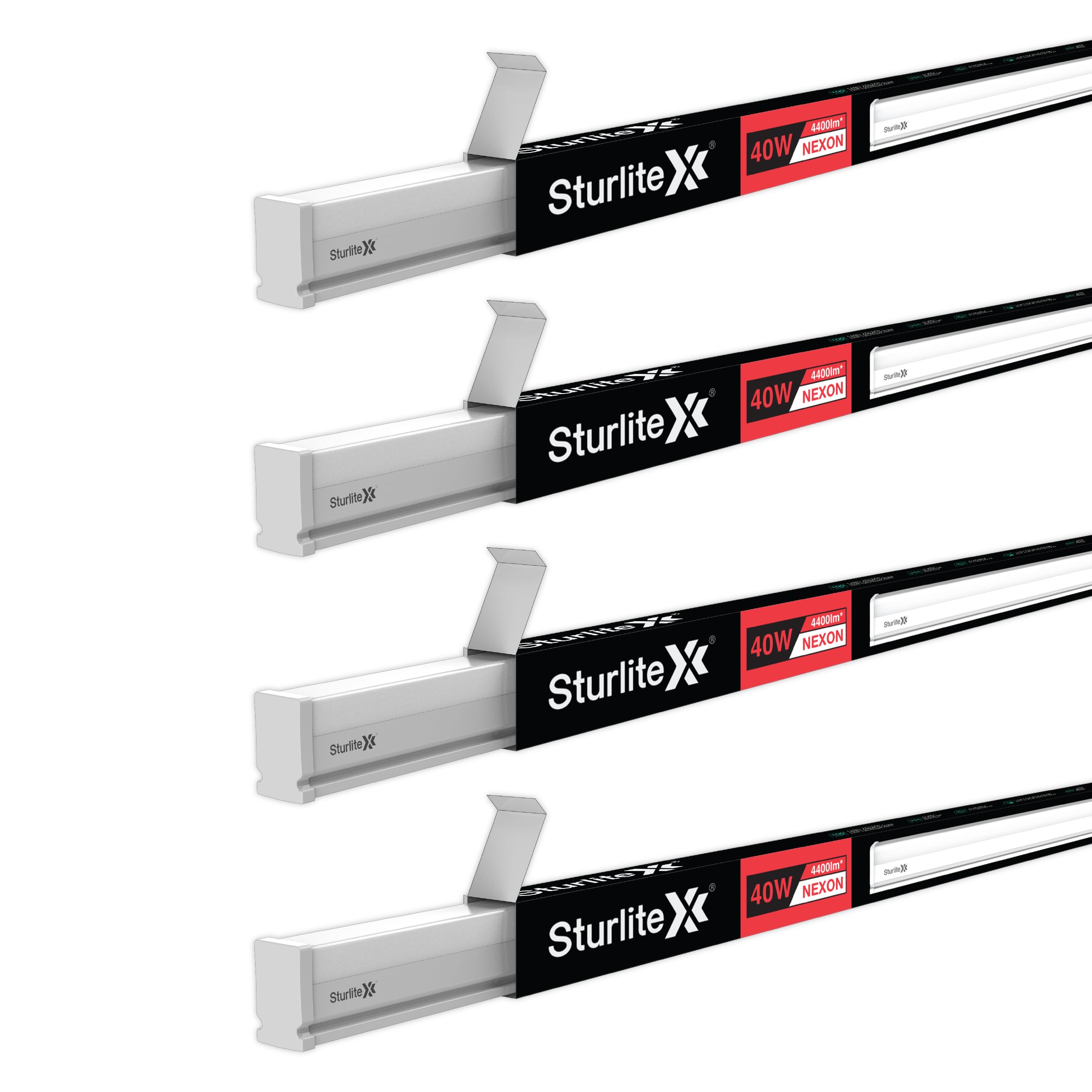 Sturlite Nexon 40 Watt LED Batten| 6500K Cool White Color Temperature Tube light| Sleek Elegant Design With CRI Tech| LM-80 Tested, 4300 Lumens| 25000 Hrs Rated Life - (Pack of 4)-image-45