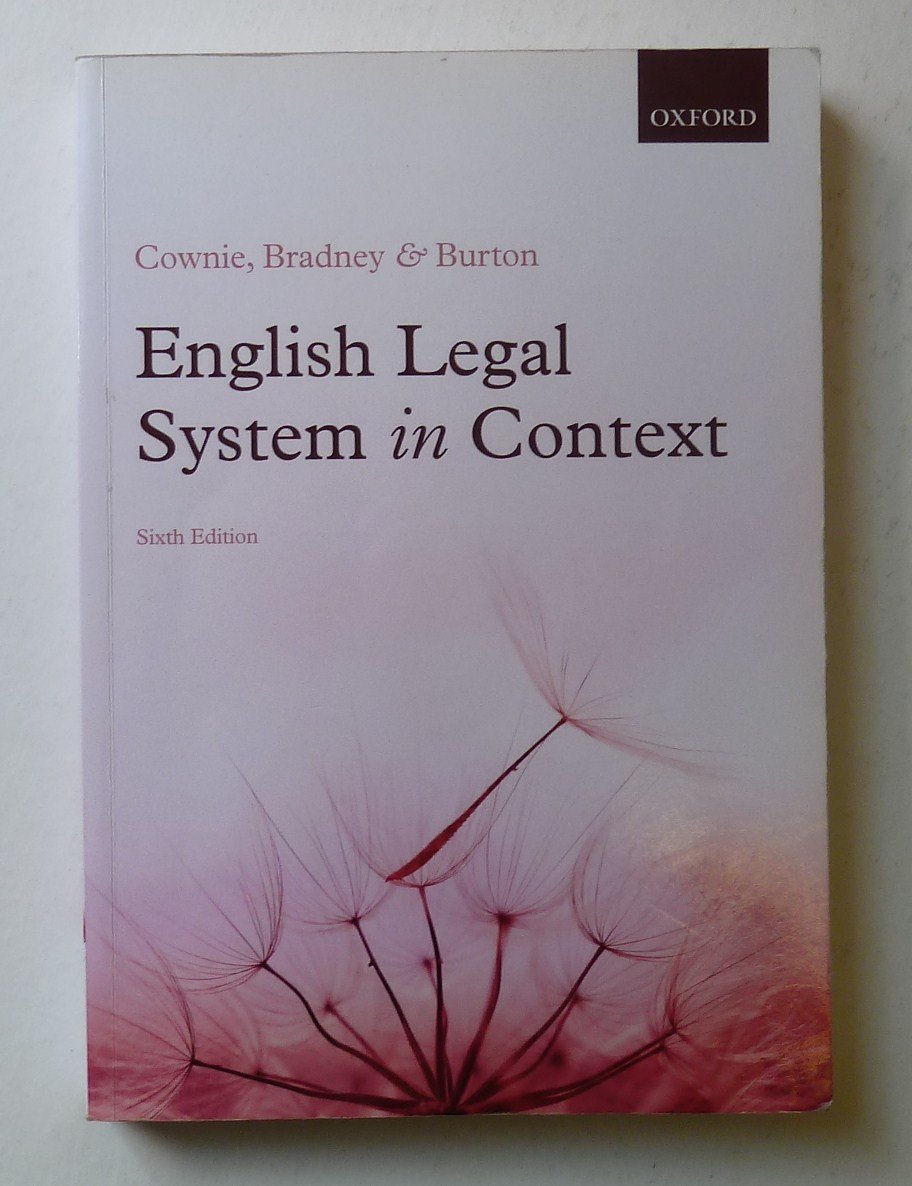 OXFORD UNIVERSITY PRESS English Legal System in Context