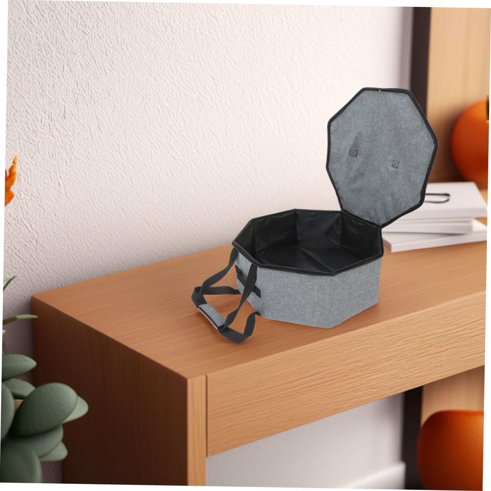 TOPBATHY Faltbare Hut-aufbewahrungstasche mit Träger Transparente Reise-box für Cowboy-kappe Stapelbarer Gepäck-organizer Rundes Aufbewahrungs-beutel für Damen Hut