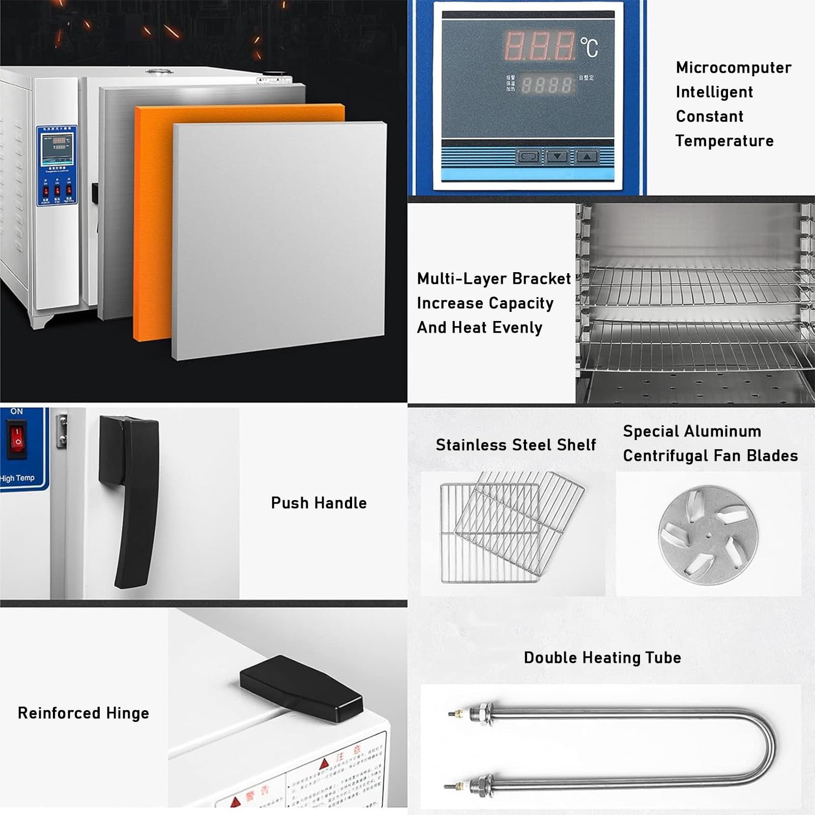 RayGenius éTuve De Laboratoire 15l, éTuve NuméRique à Convection, éTuve De Laboratoire à Air Pulsé 600w 220v/Rt+5-300°C pour Le SéChage Et Le Traitement Thermique,101-00S