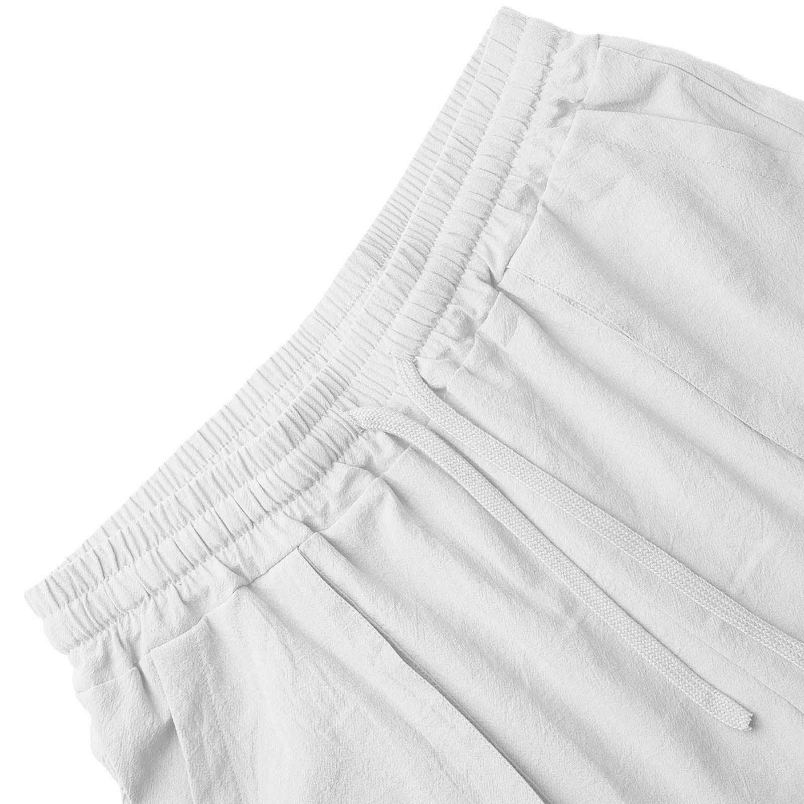 Short en lin pour homme, fin, léger, respirant, jambe droite