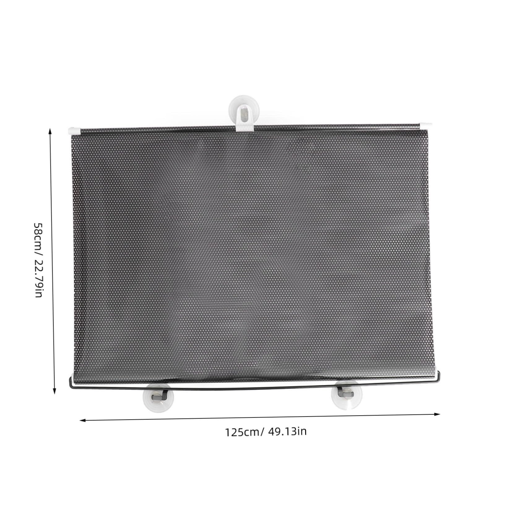 VICASKY Lightweight Free Perforated Temporary Automotive - Black Curtains Lightweight Free-Perforated Balcony Suction Cup Sunshade Blackout Curtain Temporary Blinds Versatile Anywhere