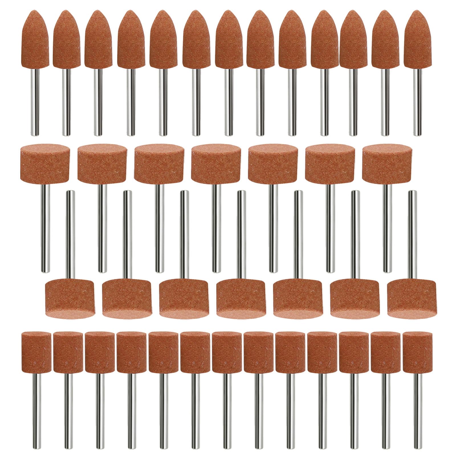 Produktbild von 48-teiliges Korund Schleifspitzen Set – 1/8 Zoll Schaft Für Dremel & Bohrmaschine, Zum Schleifen & Polieren
