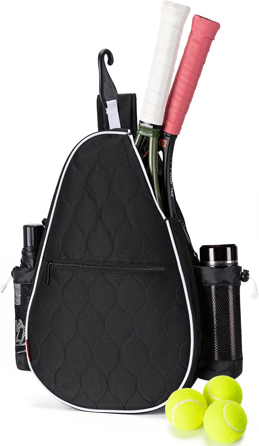 Tennis Bag for Women Men, Tennis Racket Bags Backpack Lightweight Water Resistant Sling Crossbody Gym Backpacks for Tennis Racquet, Pickleball Paddles, Badminton, Pickleball Gear & Accessories