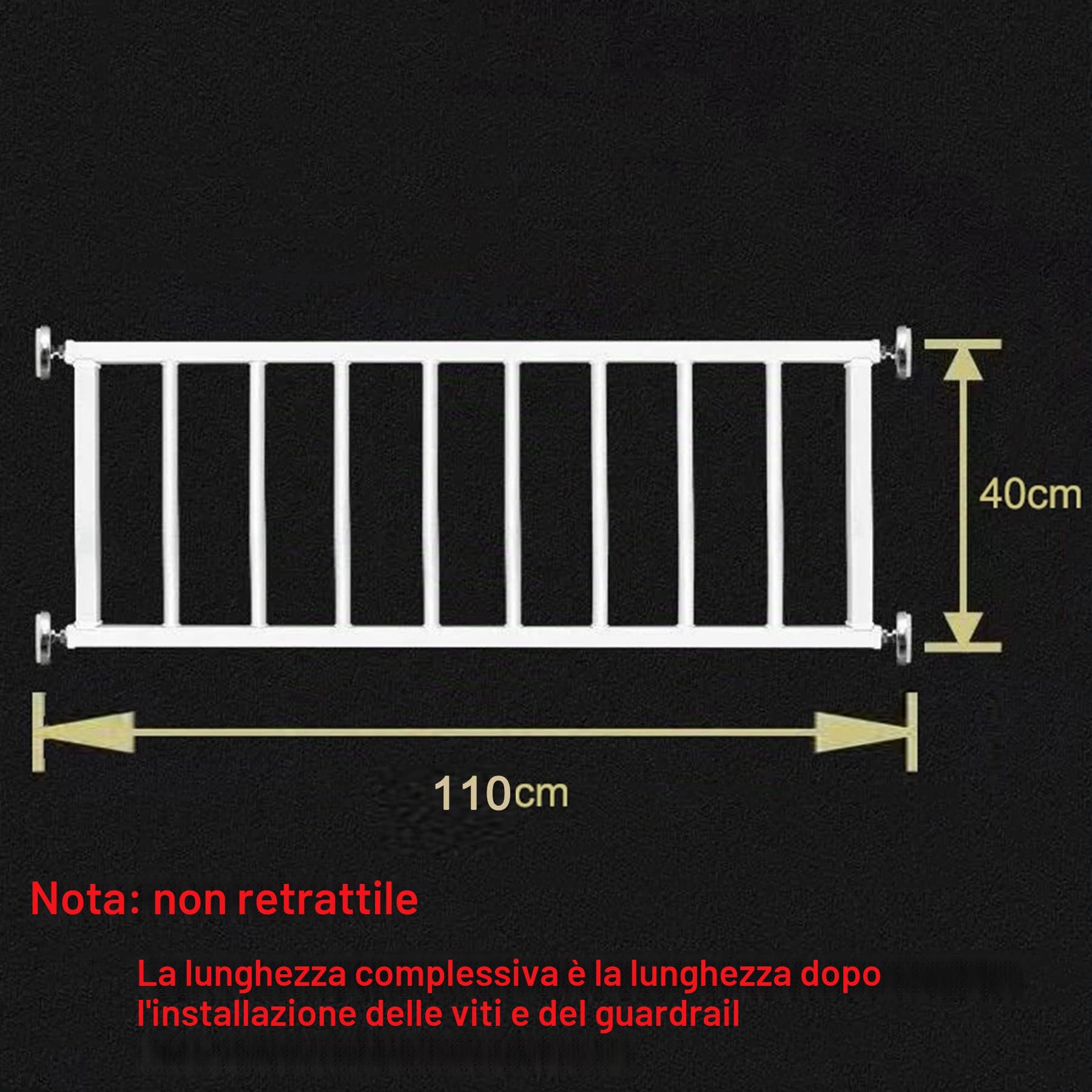 Barra di sicurezza per finestre, finestre, finestre, guardie bar, barre di sicurezza per porte e finestre, barre della finestra, protezione per finestre per bambini e animali domestici (40 x 110 cm,